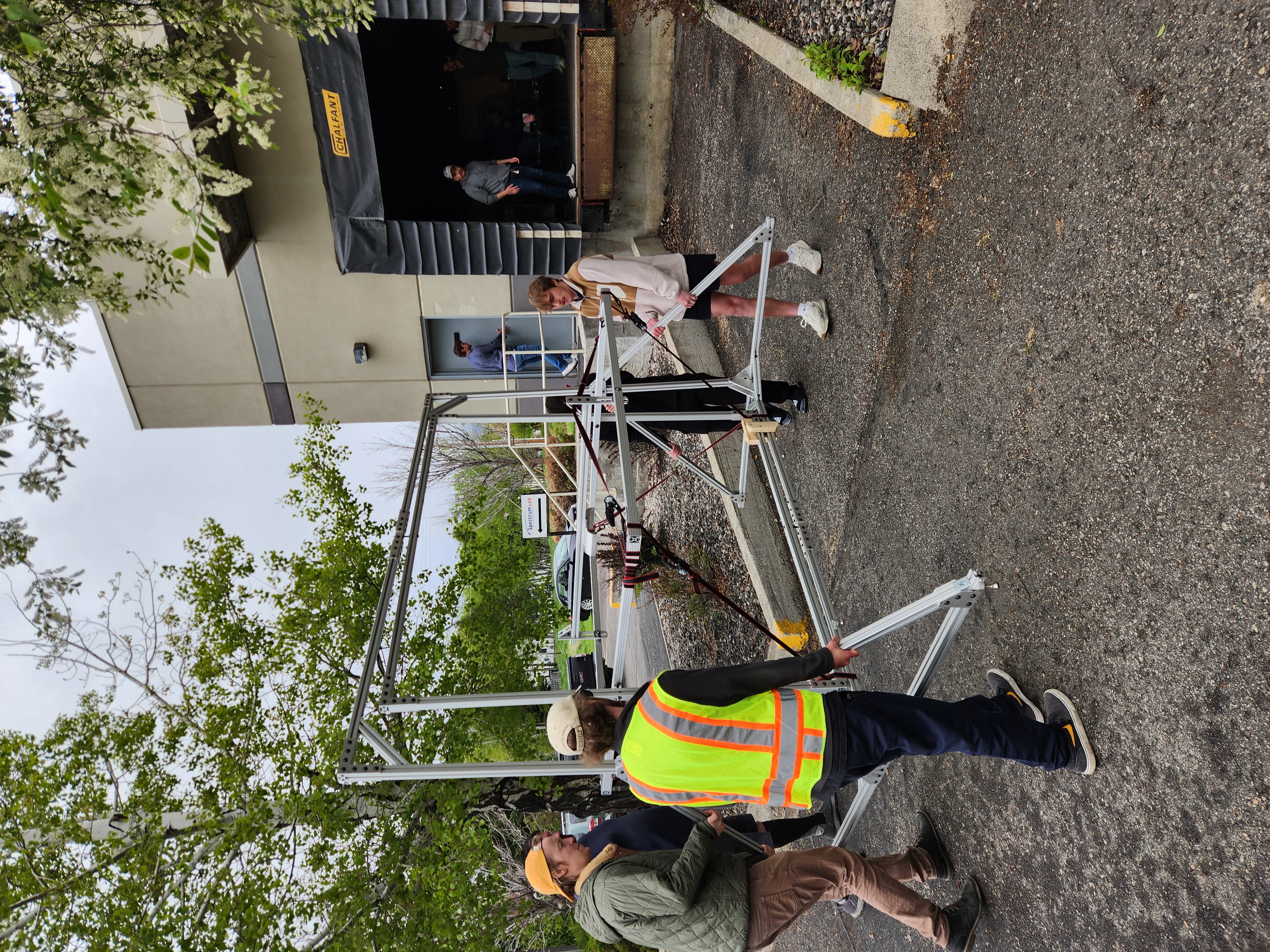 Moving metal drone frame