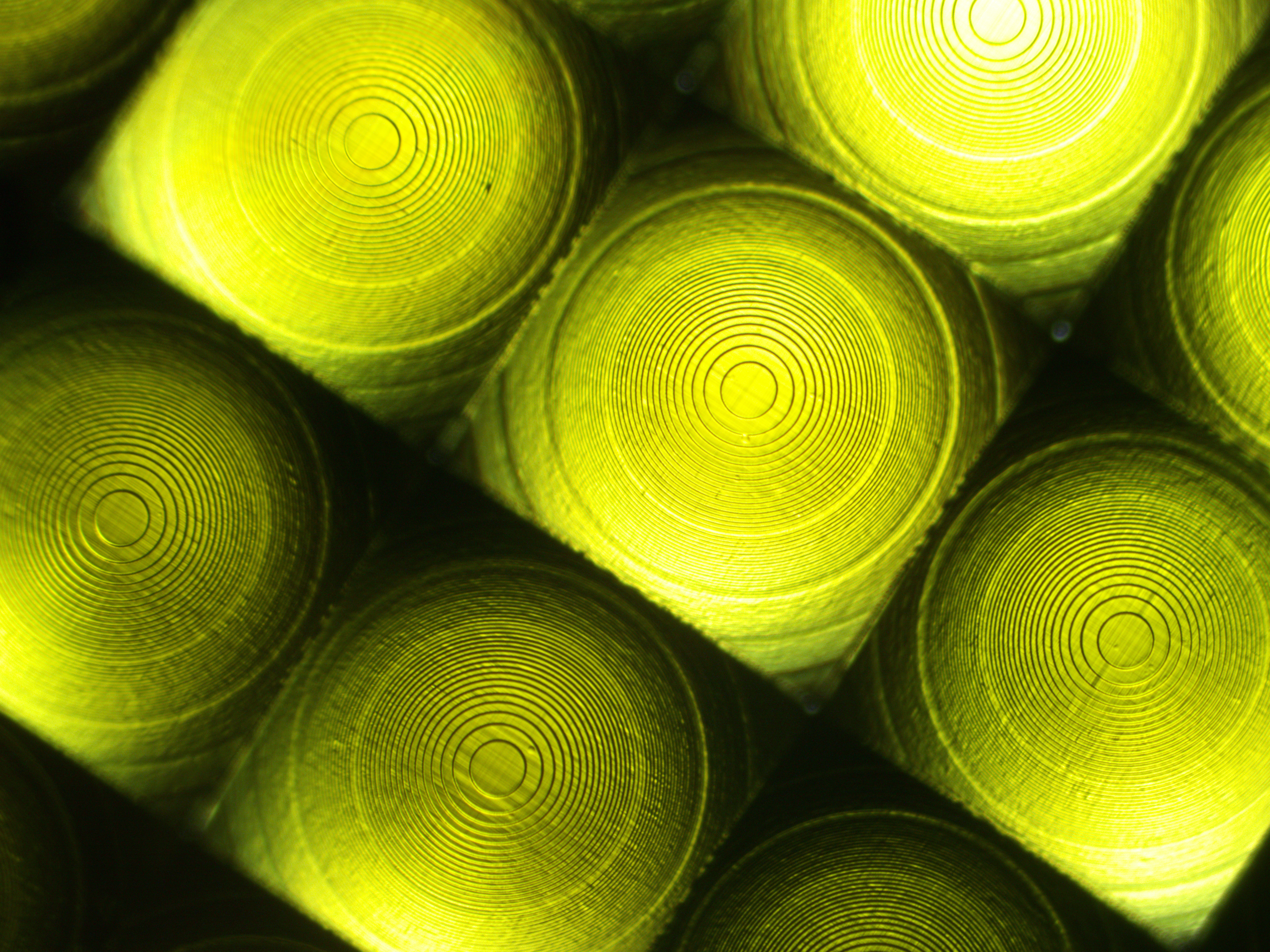 Close up of 3D printed lenses