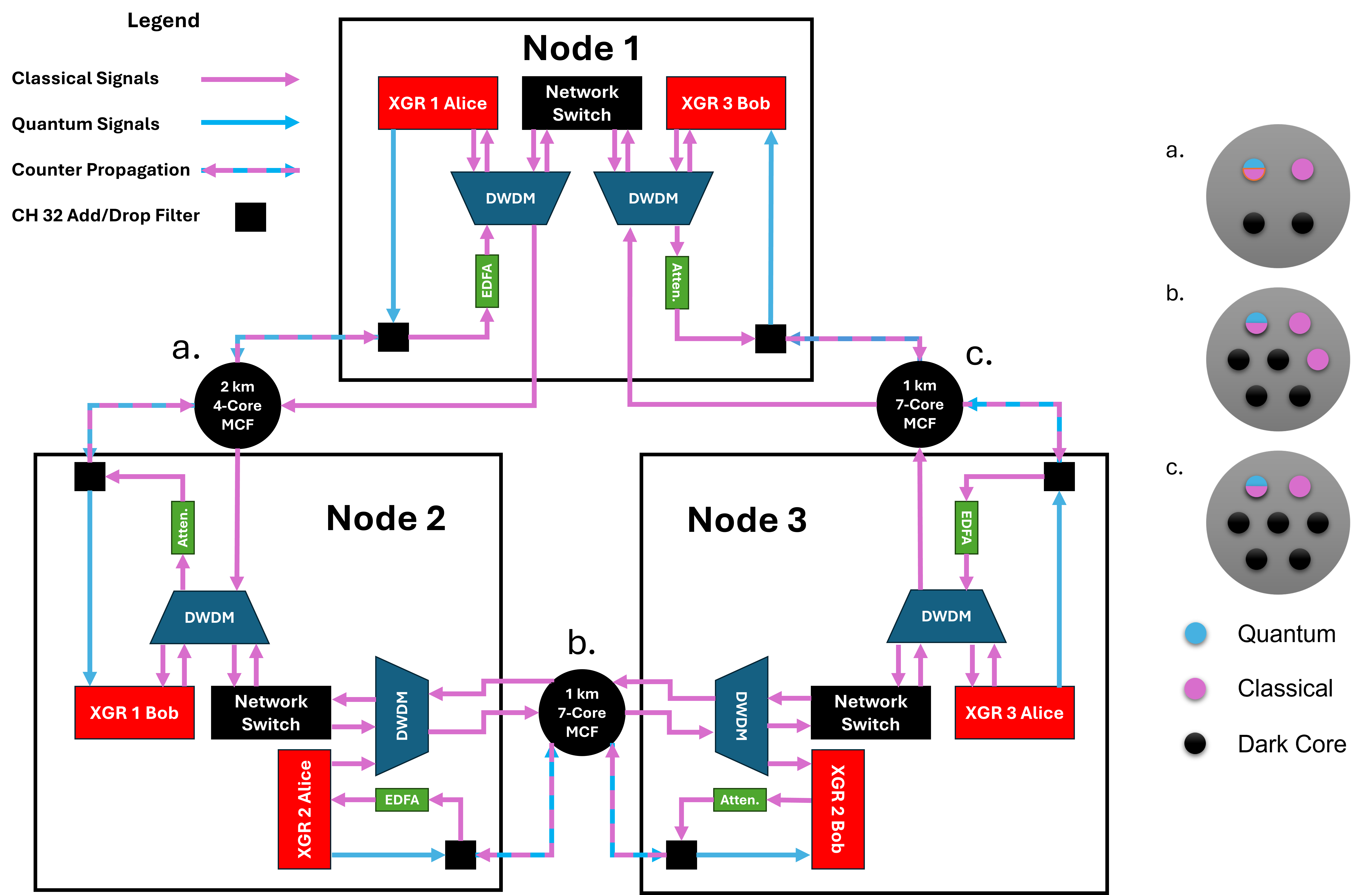 Schematic of quantum networking system